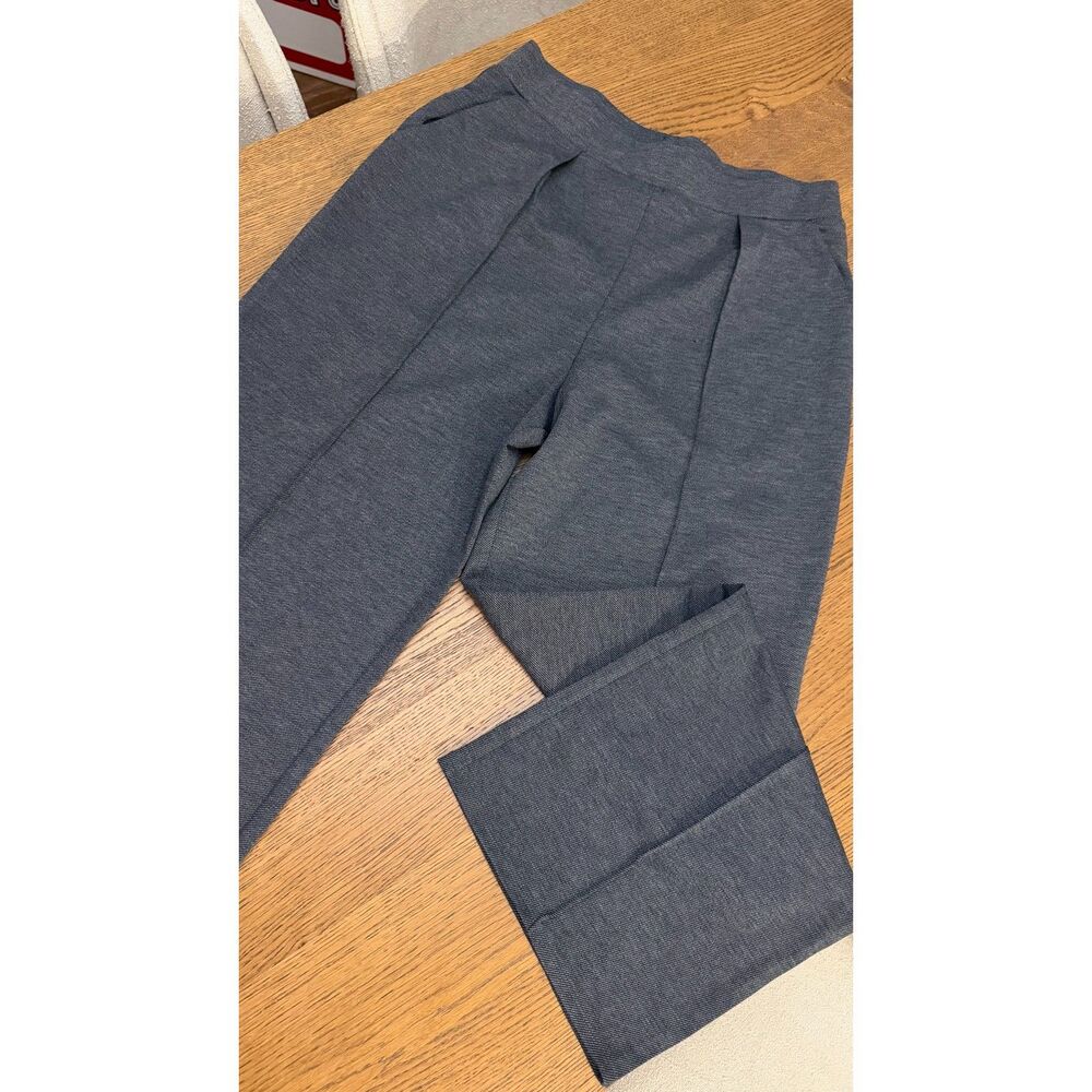 H&M Dark Gray High Waisted Pleated Wide Leg Twill Trousers Pants Size Medium NWT